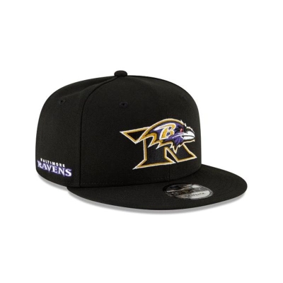 Black Baltimore Ravens Hat - New Era NFL Logo Mix 9FIFTY Snapback Caps USA9470268